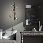 Molekyl Pendel Lodrät Svart/Rökfärgad Molekyl Pendel Lodrät Svart/Rökfärgad