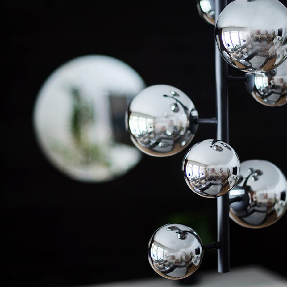 Molekyl Pendel Lodrät Svart/Rökfärgad