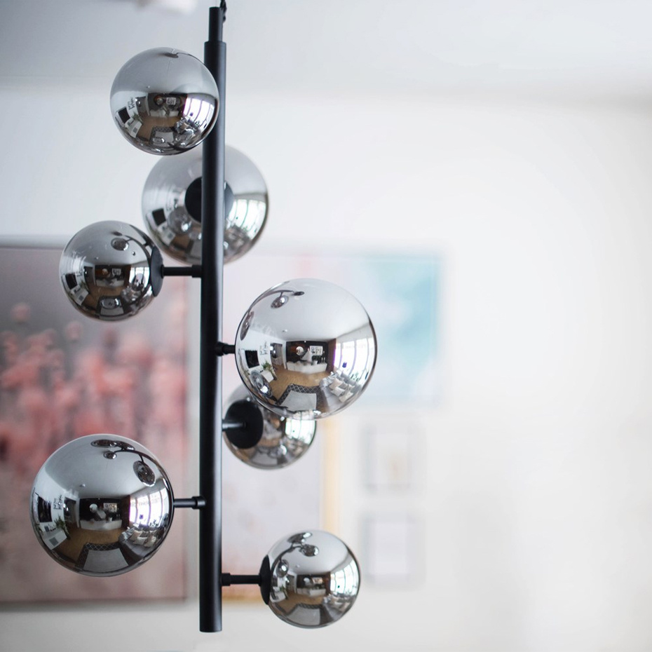 Molekyl Pendel Lodrät Svart/Rökfärgad