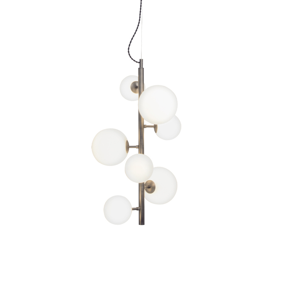 Molekyl Pendel Lodrät Tenn/Opalglas