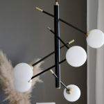 Akrobat Pendel Svart/Matt Mässing/Opalglas Akrobat Pendel Svart/Matt Mässing/Opalglas