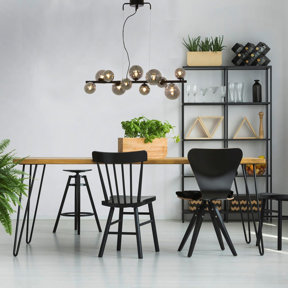 Molekyl Pendel 85cm Svart/Rökfärgad