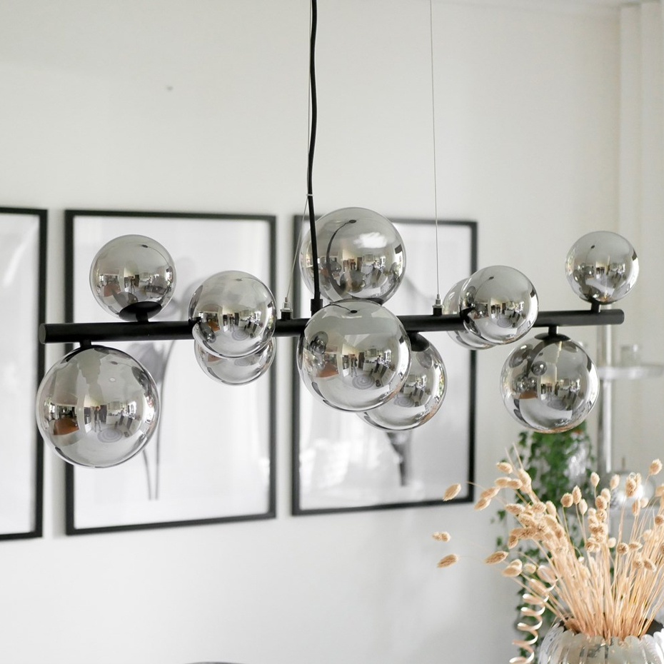 Molekyl Pendel 85cm Svart/Rökfärgad