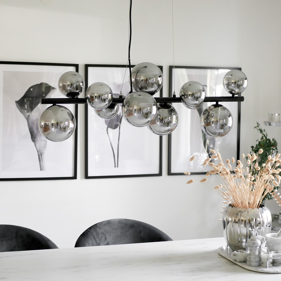 Molekyl Pendel 85cm Svart/Rökfärgad