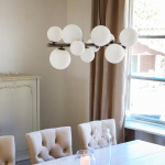 Molekyl Pendel 85cm Tenn/Opalglas Molekyl Pendel 85cm Tenn/Opalglas