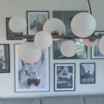 Molekyl Pendel 85cm Tenn/Opalglas Molekyl Pendel 85cm Tenn/Opalglas