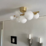 Molekyl Plafond Mässing/Opalglas Molekyl Plafond Mässing/Opalglas
