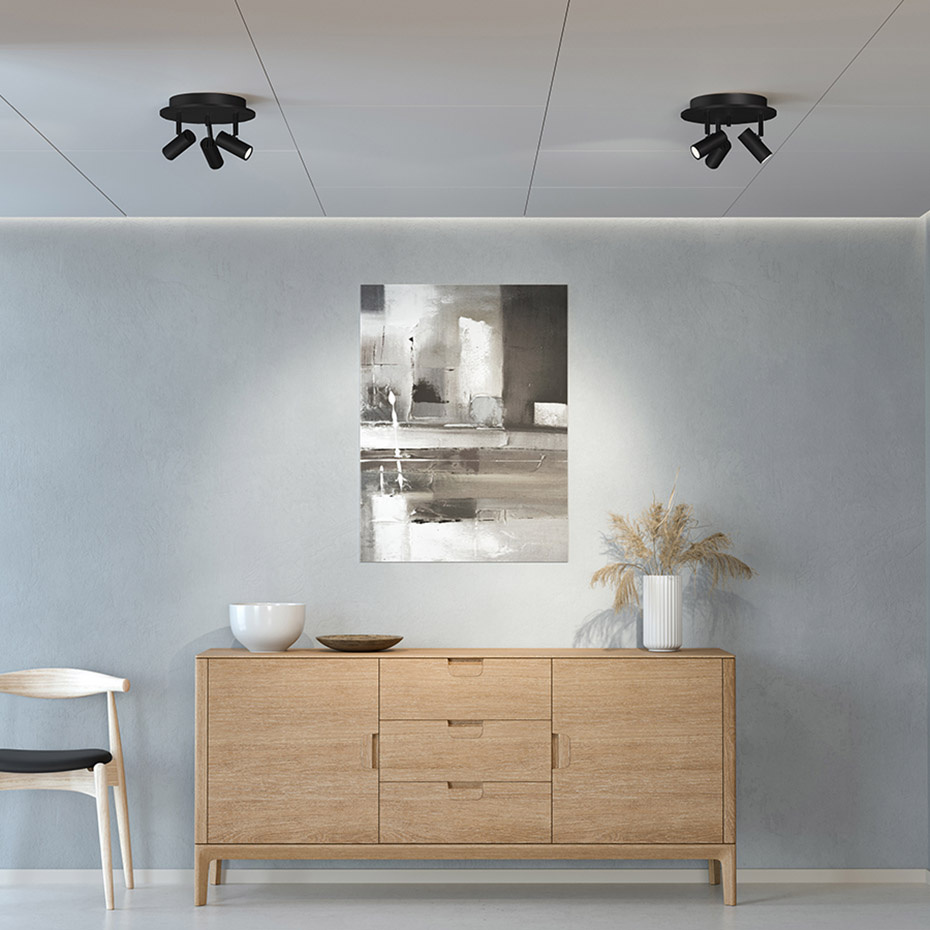 Cato LED Spotlight Rund 3:a Mattsvart