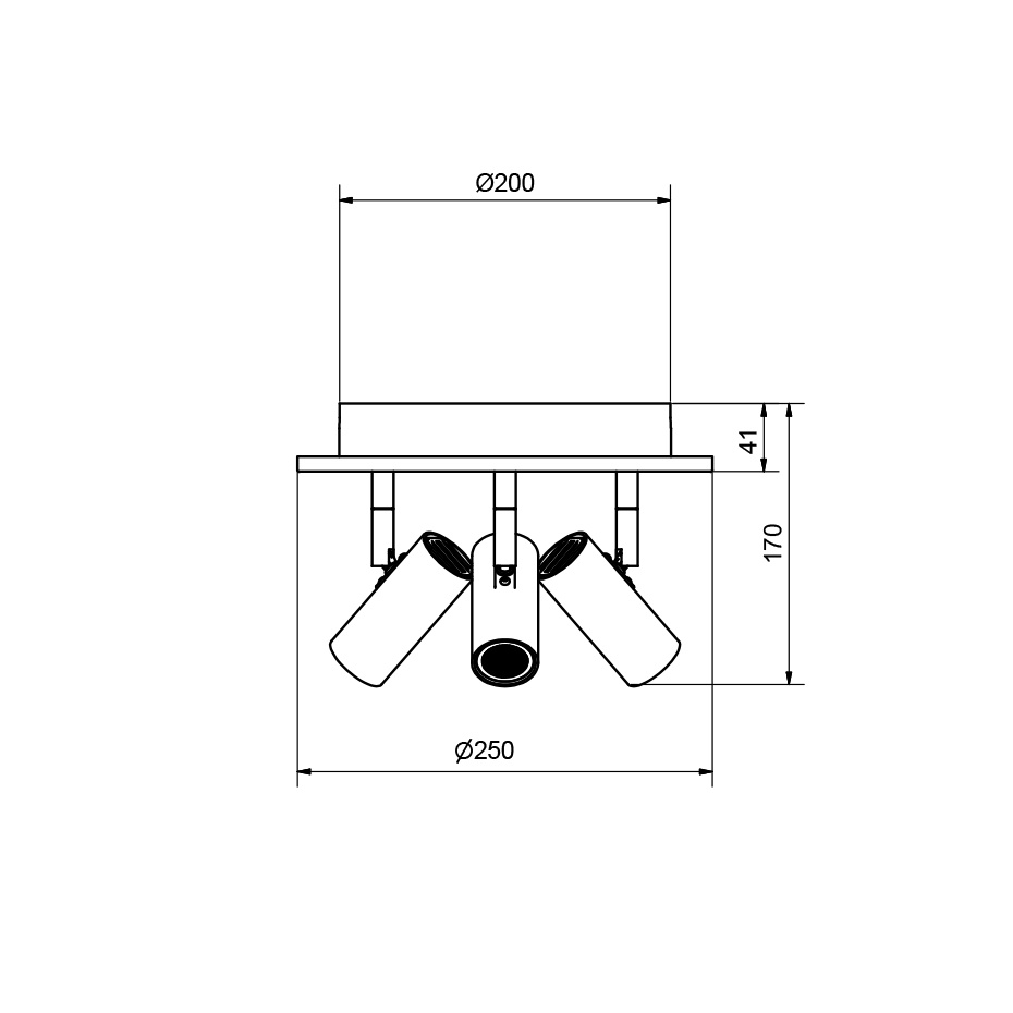 Cato LED Spotlight Rund 3:a Mattvit