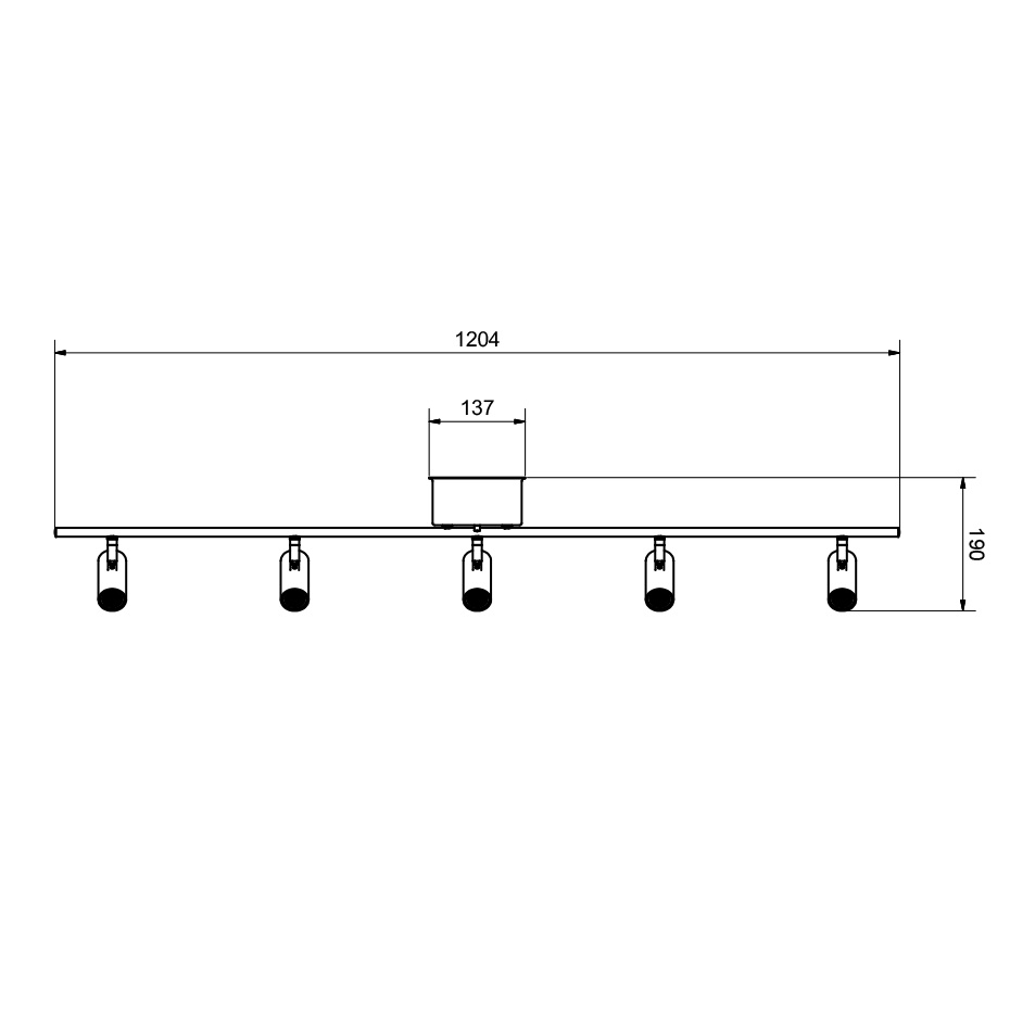 Cato LED Spotlight Skena 5:a Mattvit