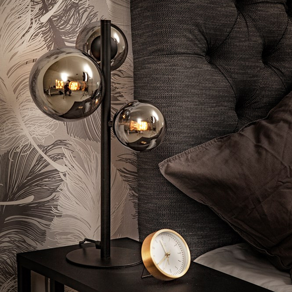 Molekyl Bordslampa 3 Svart/Rökfärgad