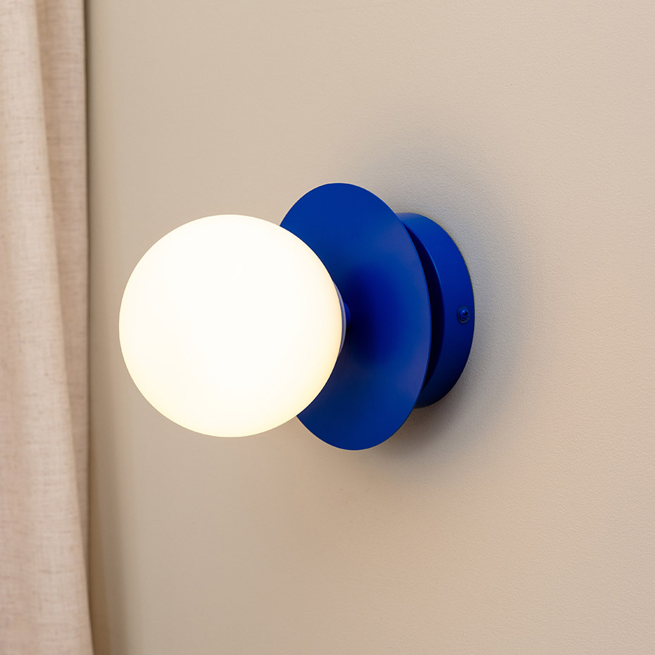 Art Deco Taklampa/Vägglampa Blå IP44