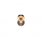 Art Deco Taklampa/Vägglampa Borstad Mässing/Rökfärgad IP44 Art Deco Taklampa/Vägglampa Borstad Mässing/Rökfärgad IP44