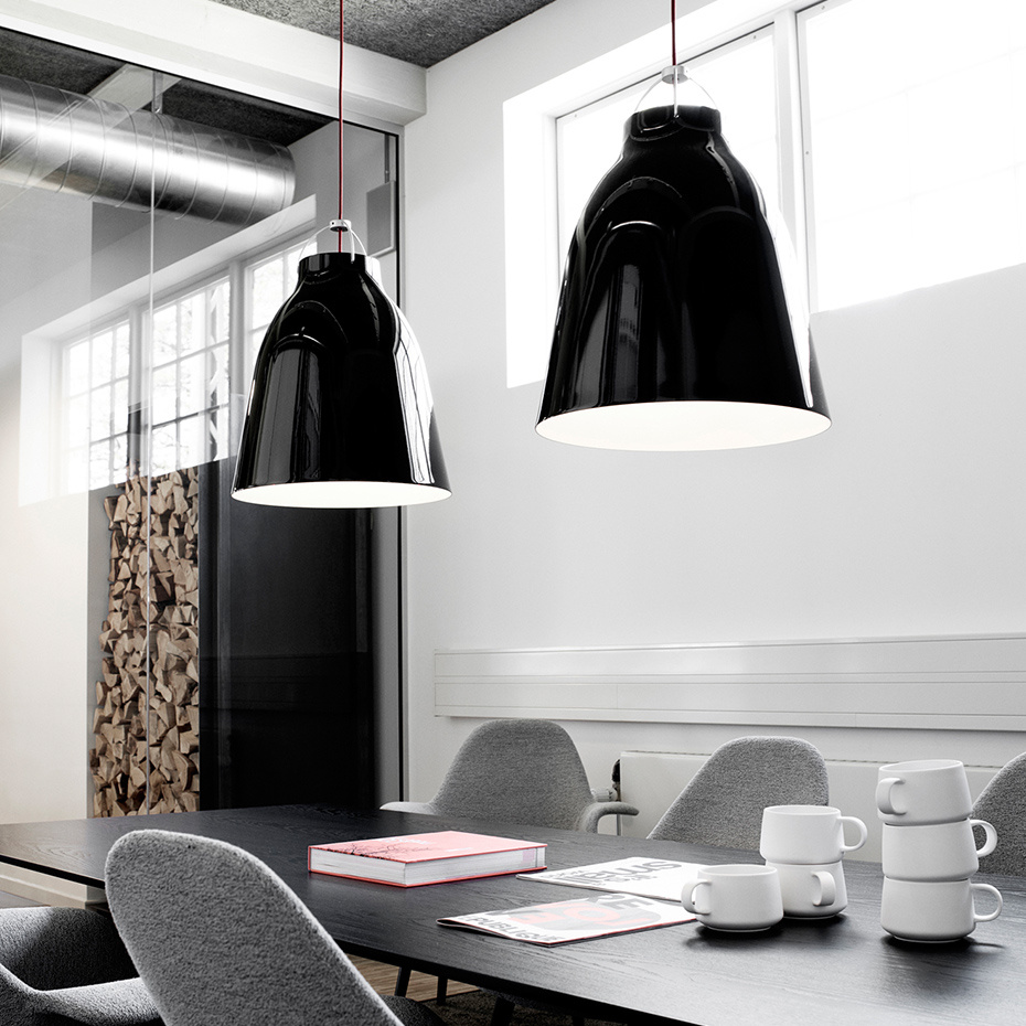 Caravaggio P3 Pendel High-Gloss Black/Red