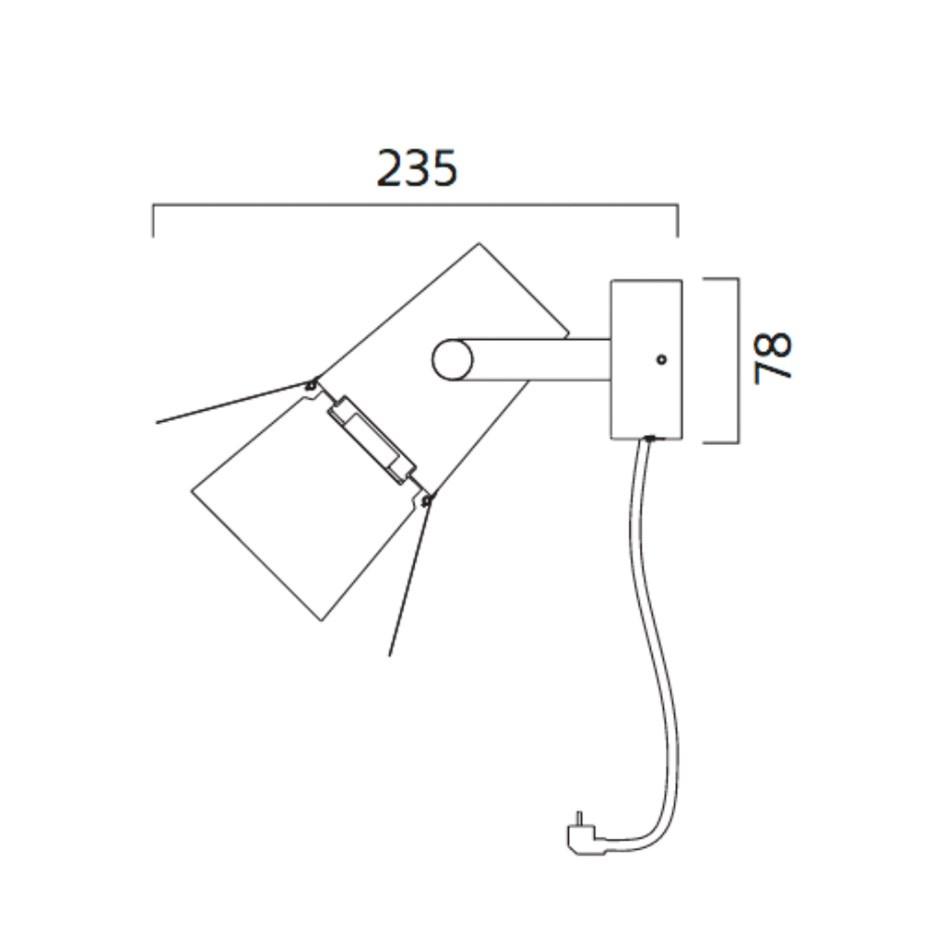 Foto Vägglampa Small Svart