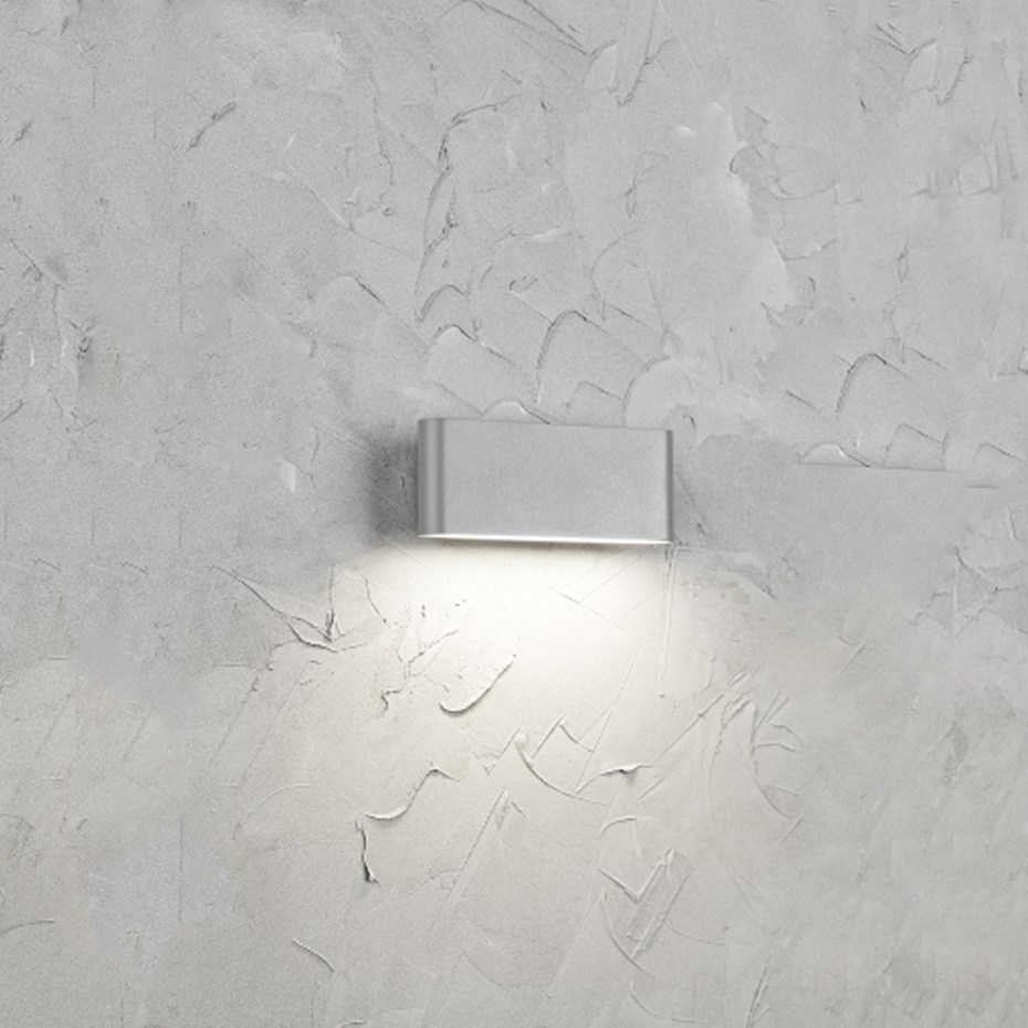 Illusion Plan LED Vägglampa Alugrå