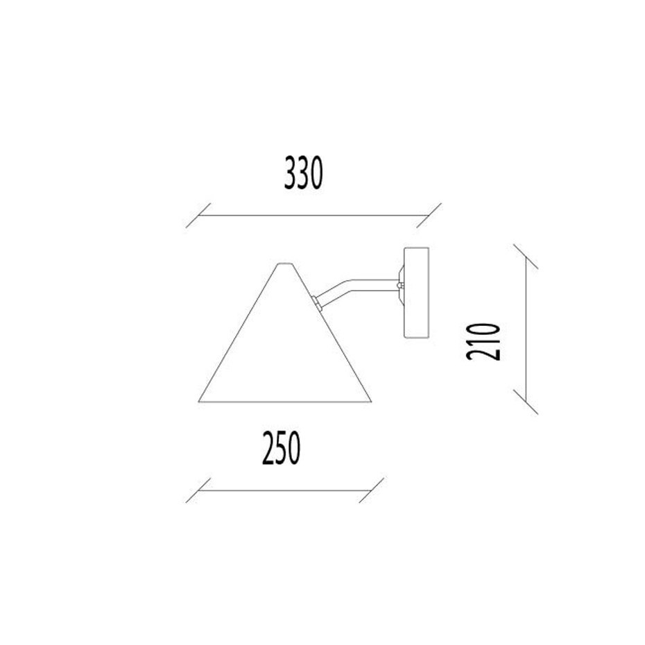 Tratt Vägglampa Mässing