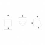 Mini Vägglampa Alugrå Mini Vägglampa Alugrå