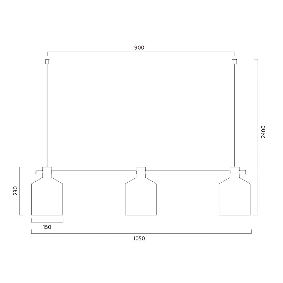 Silo Trio Pendel Vit