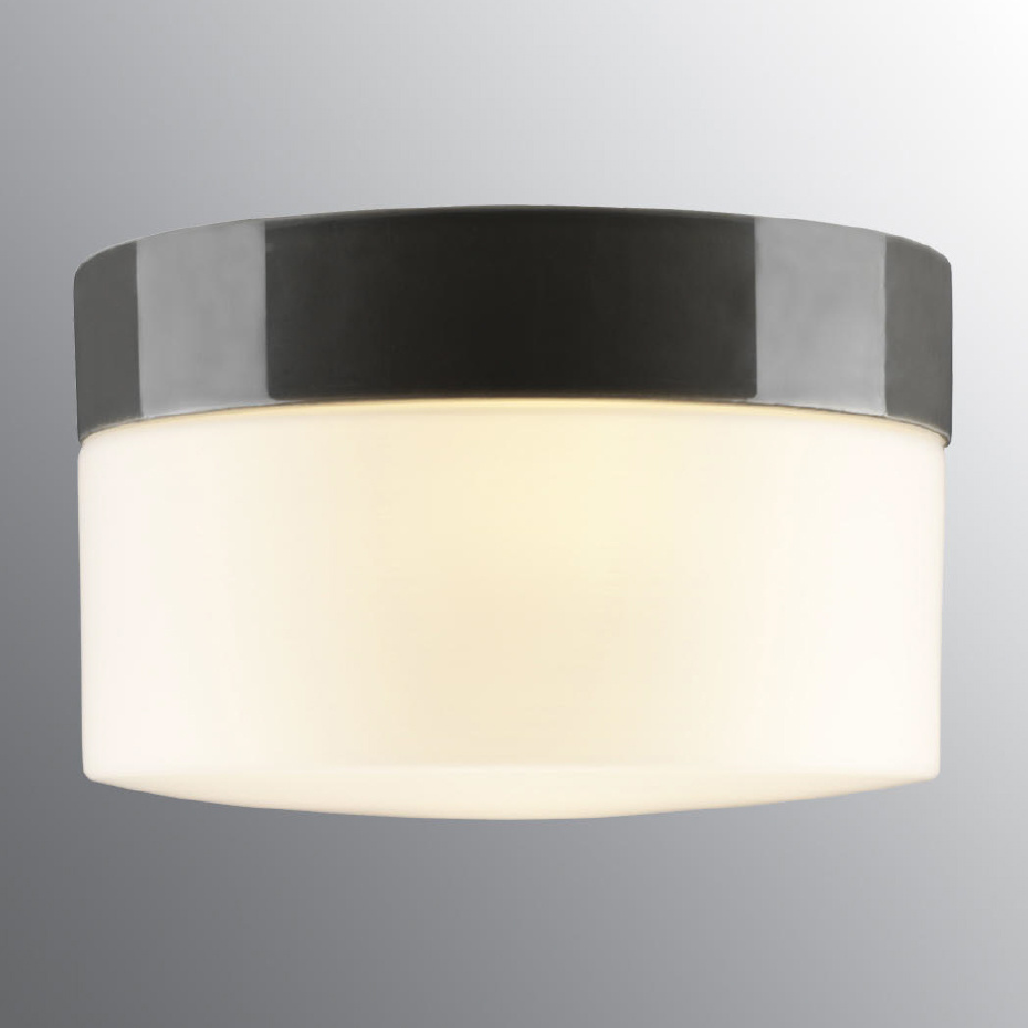 Opus Taklampa/Vägglampa 200/135 Grå/Opalglas IP44