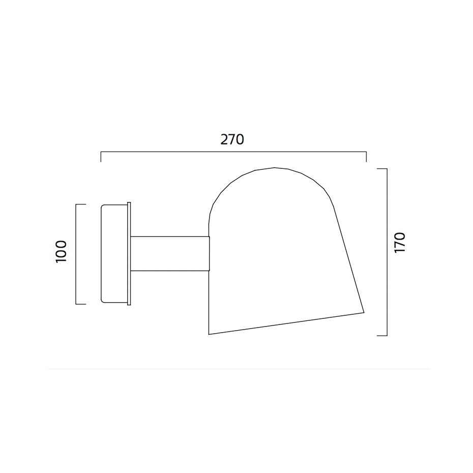 Convex Vägglampa Svart