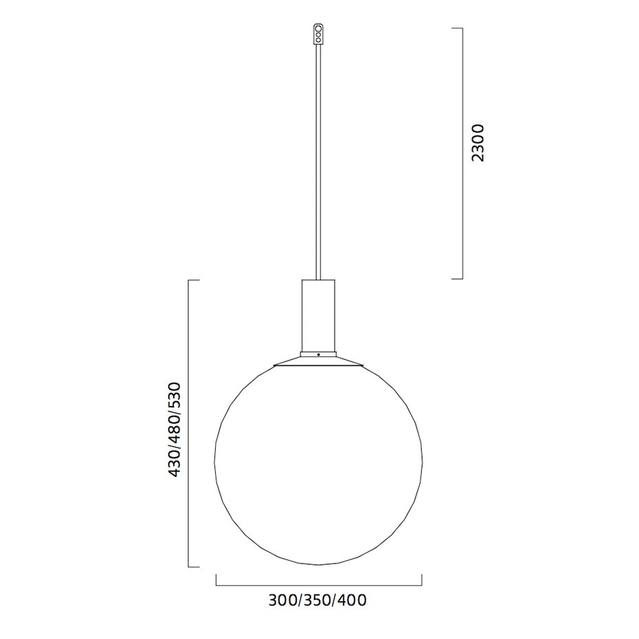 Fog LED Pendel D300 Vit