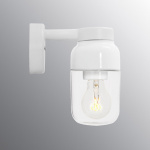 Ohm Vägglampa 100/210 Vit/Klarglas IP44 Ohm Vägglampa 100/210 Vit/Klarglas IP44