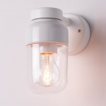 Ohm Vägglampa 100/210 Vit/Klarglas IP44 Ohm Vägglampa 100/210 Vit/Klarglas IP44