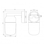 Ohm Vägglampa 100/210 Svart/Klarglas IP44 Ohm Vägglampa 100/210 Svart/Klarglas IP44