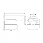 Ohm Vägglampa 140/150 Svart/Opalglas IP44 Ohm Vägglampa 140/150 Svart/Opalglas IP44