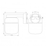 Ohm Vägglampa 140/205 Svart/Opalglas IP44 Ohm Vägglampa 140/205 Svart/Opalglas IP44