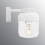 Ohm Vägglampa 140/205 Vit/Klarglas IP44 Ohm Vägglampa 140/205 Vit/Klarglas IP44