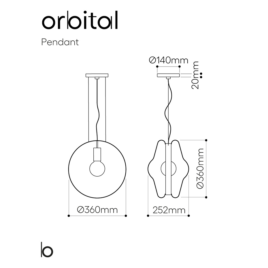 Orbital Pendel Moon Clear + Venus Pink/Silver