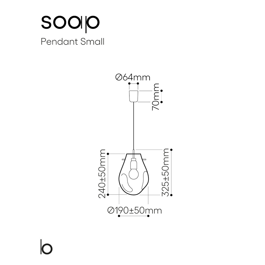 Soap Pendel Small Gold/Brushed Silver