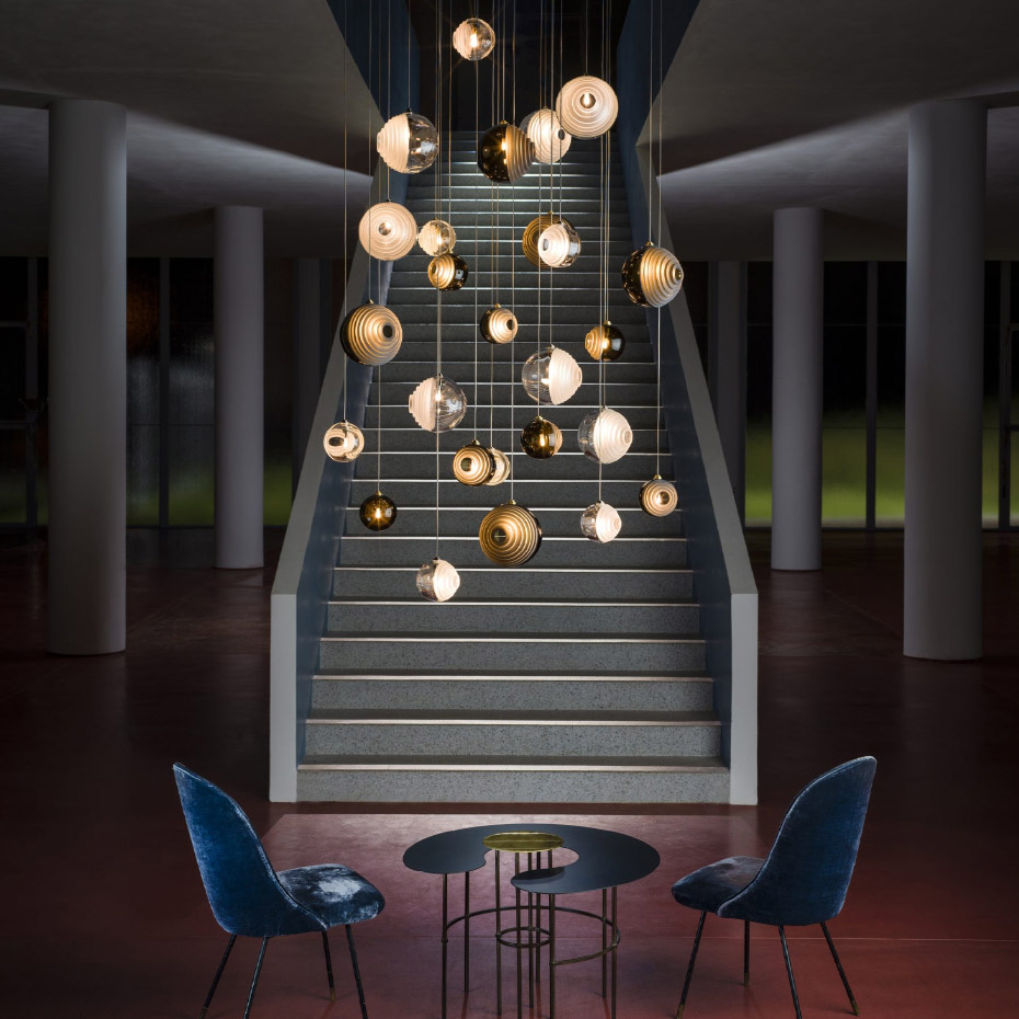 Bright Star Singel Pendel Large White/Brushed Gold