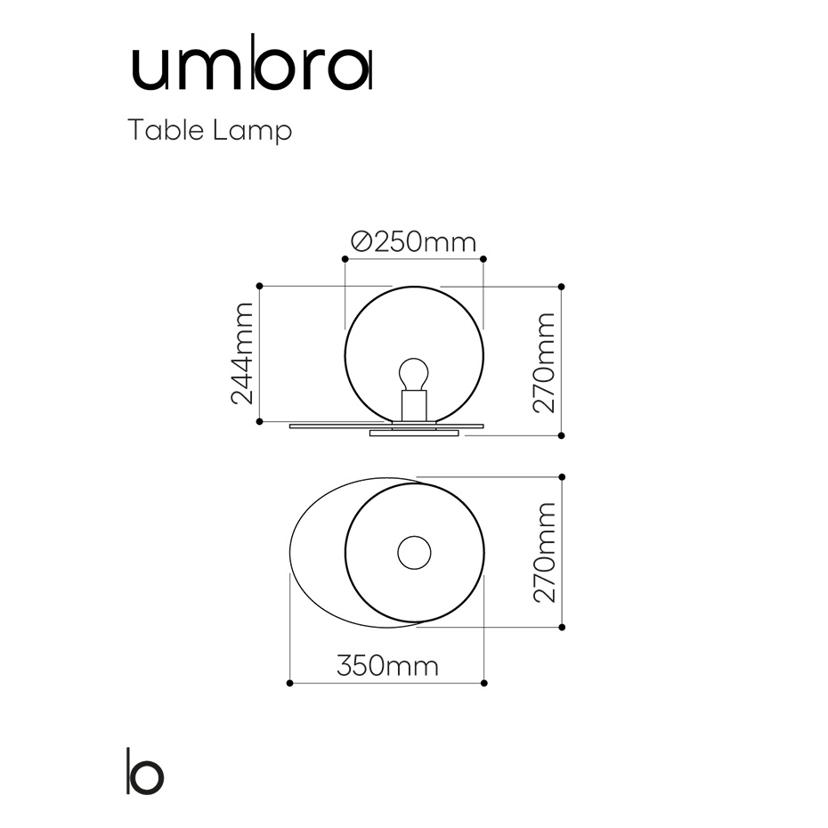 Umbra Bordslampa Light Grey/Gold
