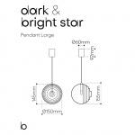 Dark Star Singel Pendel Large Cigar/Brushed Gold Dark Star Singel Pendel Large Cigar/Brushed Gold