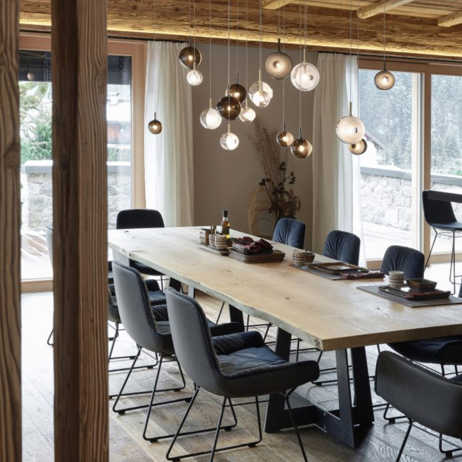 Dark Star Singel Pendel Large Cigar/Brushed Gold