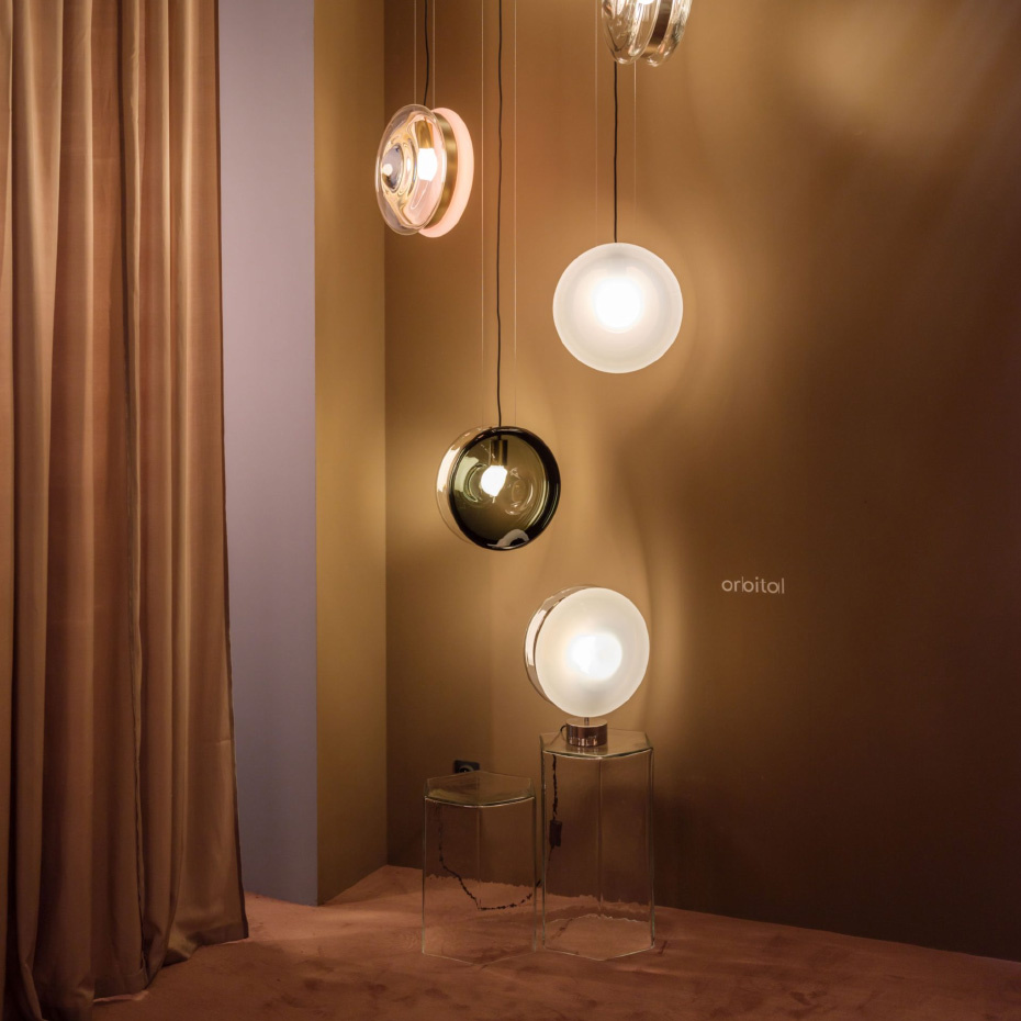 Orbital Bordslampa Moon Clear + Moon Clear/Silver