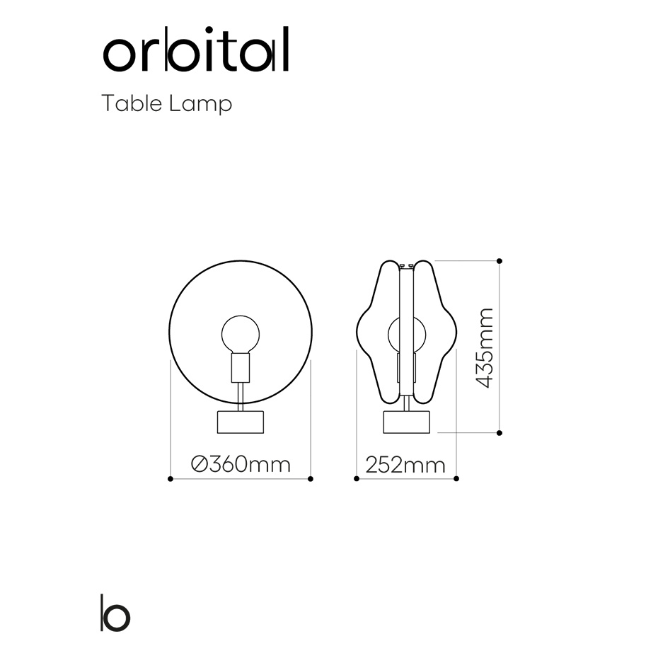 Orbital Bordslampa Moon Clear + Moon Clear/Silver