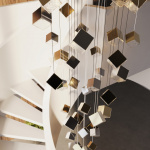 Pyrite Pendel Large Clear/Gold Pyrite Pendel Large Clear/Gold