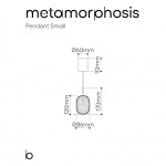 Metamorphosis Singel Pendel Small Amber/Brushed Gold Metamorphosis Singel Pendel Small Amber/Brushed Gold