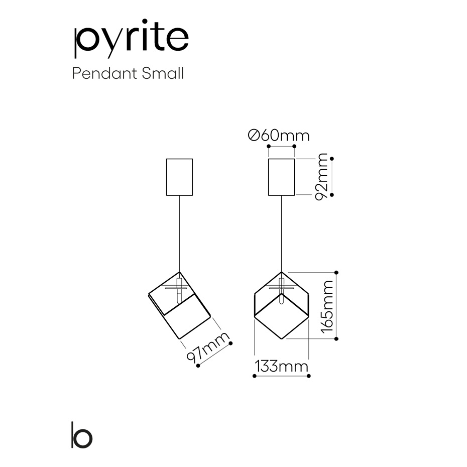 Pyrite Pendel Small Clear/Silver