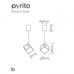 Pyrite Pendel Small Clear/Silver