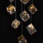 Pyrite Pendel Small Clear/Gold Pyrite Pendel Small Clear/Gold