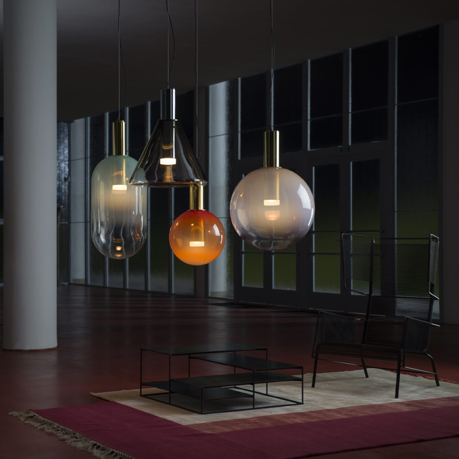 Phenomena Pendel Small Sphere Smoke/Brushed Silver