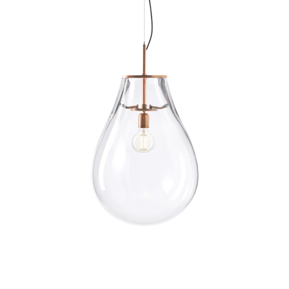 Tim Pendel Small Clear/Brushed Copper