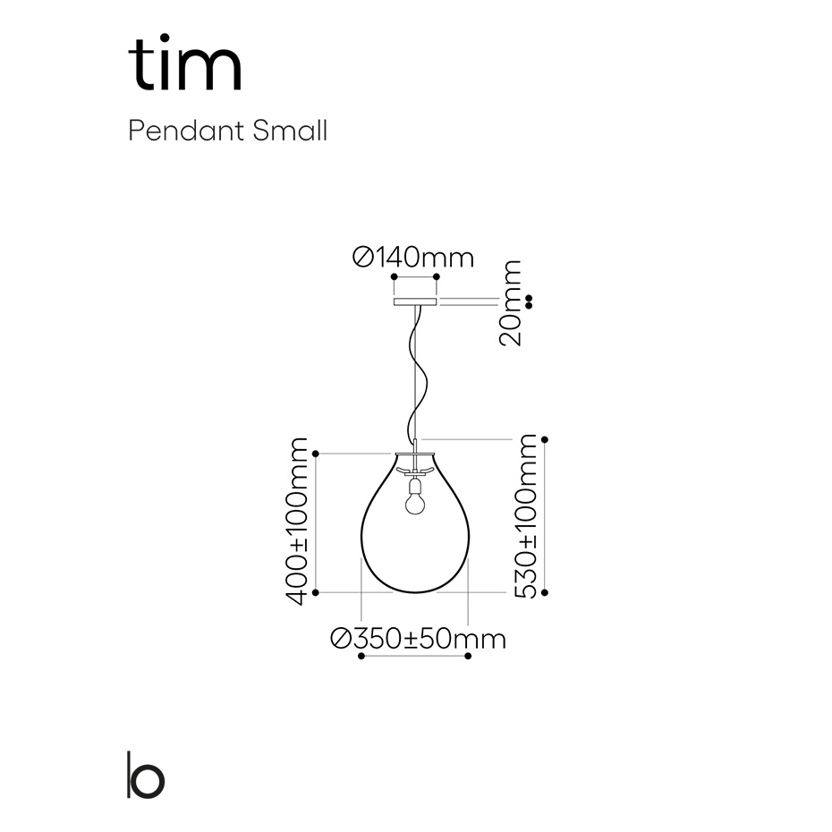 Tim Pendel Small Clear/Brushed Copper