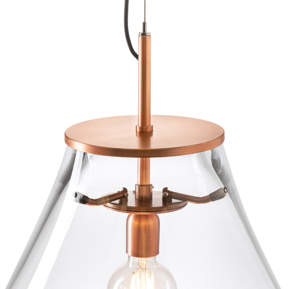 Tim Pendel Small Clear/Brushed Copper