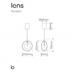Lens Singel Pendel White/Anthracite Lens Singel Pendel White/Anthracite